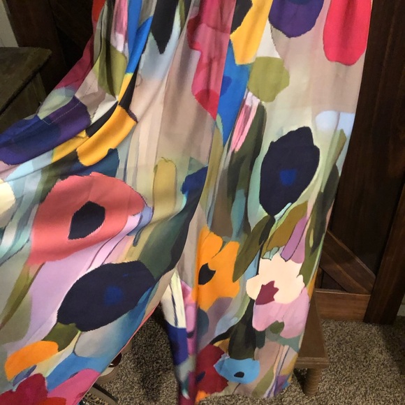 Multicolor Floral Cold-Shoulder Jumpsuit - Picture 4 of 6